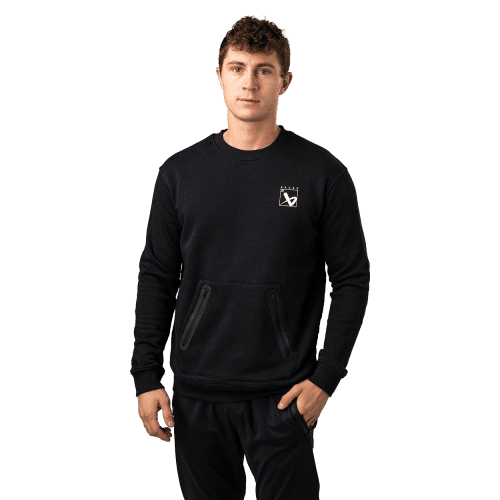 1064089 HOL24 APPAREL QUILTED CREW SR BLK catalog M