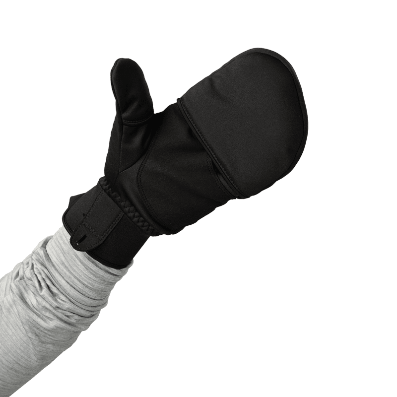 1064108 HOL24 APPAREL HYBRID FLIP MITTEN SR BLK 1160